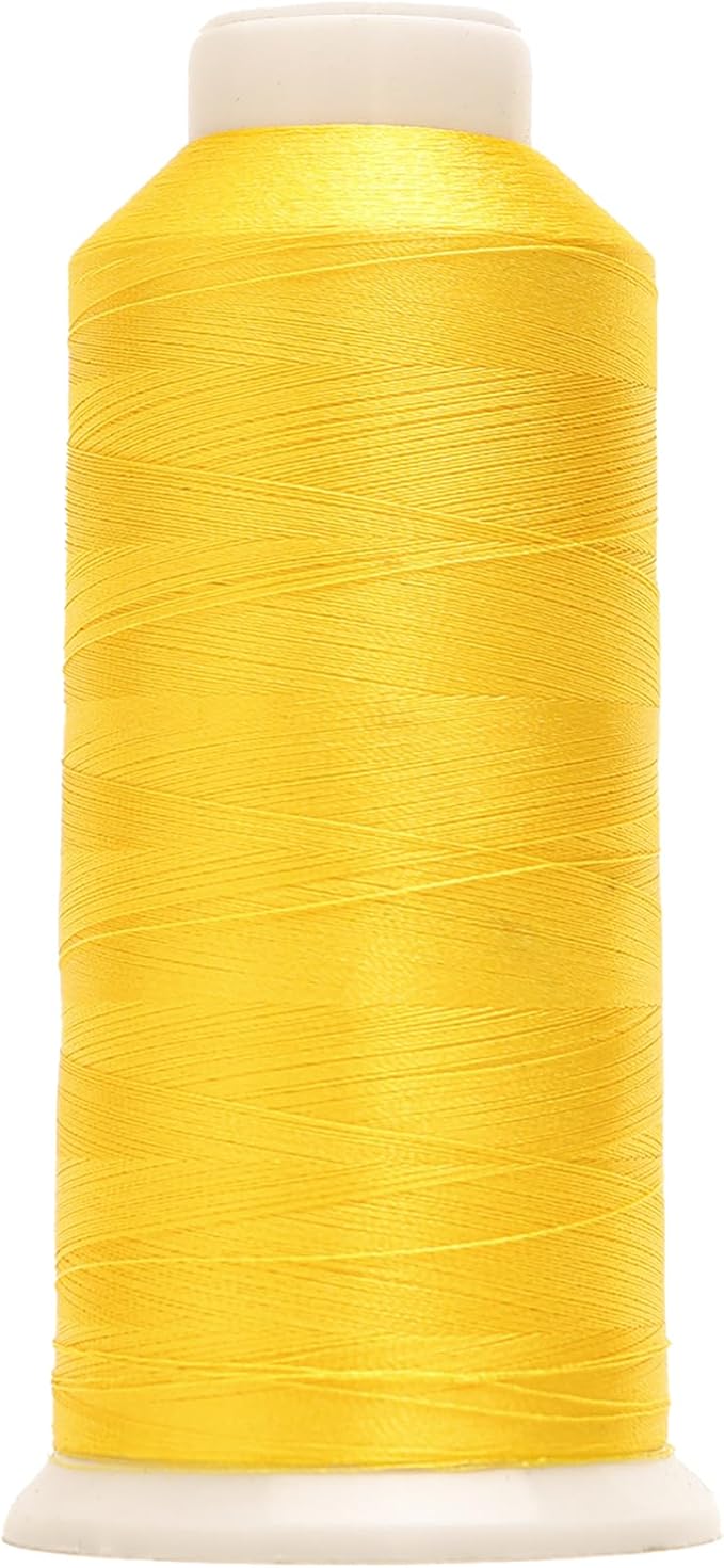 High Tenacity Polyester Embroidery Machine Thread 40WT(120D/2) 4000M Per Spool for Commercial and Domestic Embroidery Machine (Saffron-1971)