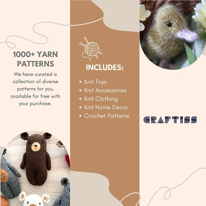 craftiss 30 of 20g/0.7oz acrylic yarn mini skeins - 1300 yards of soft yarn for crocheting and knitting craft project, assorted starter crochet bulk kit for adults and kids