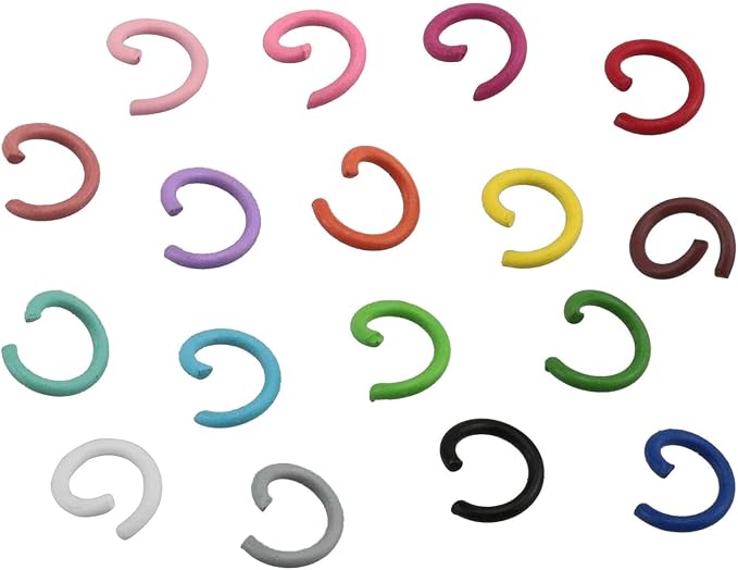 zczqc 100pcs candy colors open jump rings 1.2x8 mm split rings diy jewelry findings for choker necklaces bracelet making mixed colors