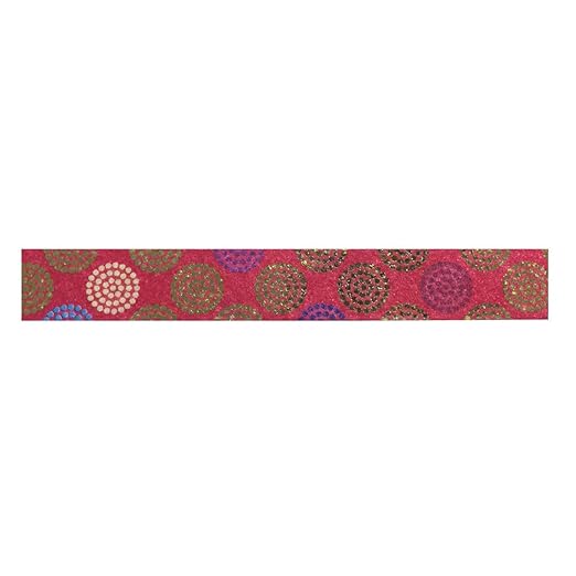 Wrapables Colorful Washi Masking Tape, Burgundy and Gold Blooming Dots