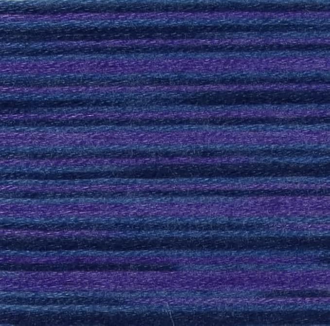 KCS Big skeins of 25 Meters Size 25 Color Variegated Cross Stitch Stranded Threads,6 skeins,4240