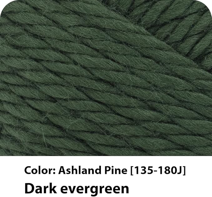 Lion Brand Yarn Hometown Yarn, Super-Bulky Yarn for Knitting, Crocheting, and Crafting, 1 Pack, Ashland Pine