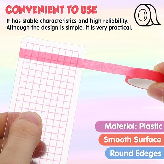 STOBOK 45Pcs Washi Tape Holder Thickened Rounded Corner Washi Tape Boards for Scrapbooking and DIY Projects for Home Office School Use