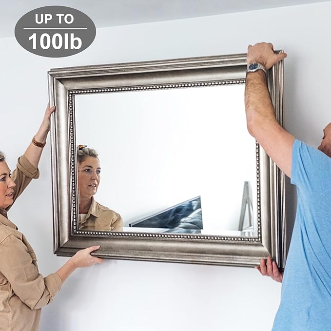 50pcs Picture Hangers with Different Sizes, Heavy Duty 30-100lbs Picture Hanging Hooks with Nails, Wall Hangers,Picture Hooks,Professional Plaster Picture Hanging Kit for Wooden Wall or Drywall