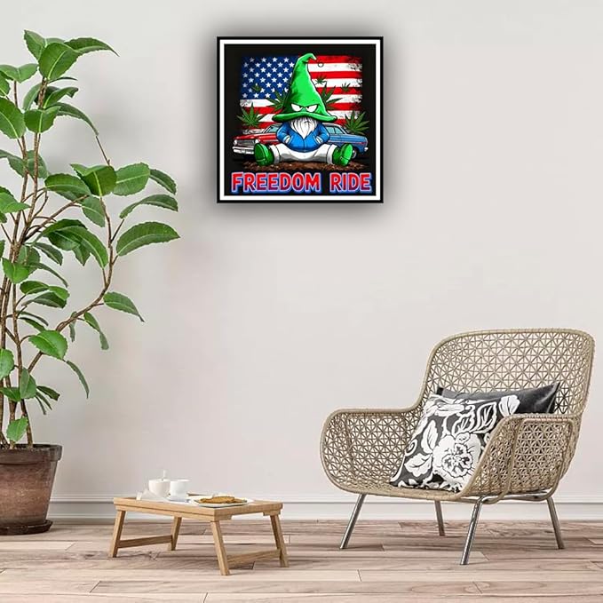 hill froeistung Colorful Car Diamond Painting Kits for Adults,Flag Diamond Art for Beginners, 5D DIY Full Drill Round Gem Art Craft Home Wall Decor Gift 12x12 inch