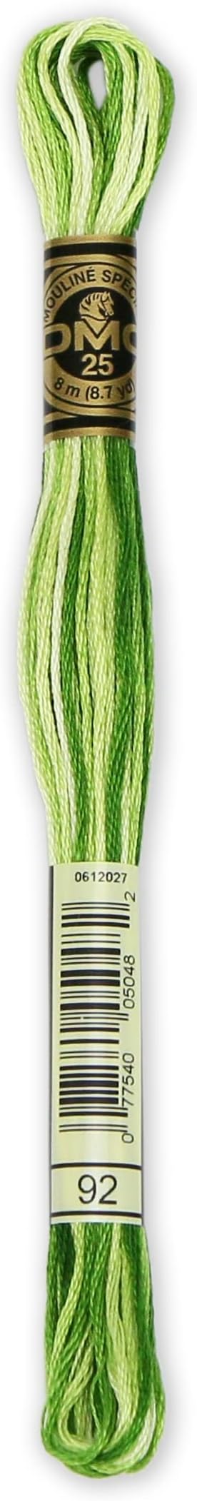 DMC 117-92 6 Strand Embroidery Cotton Floss, Variegated Avocado, 8.7-Yard