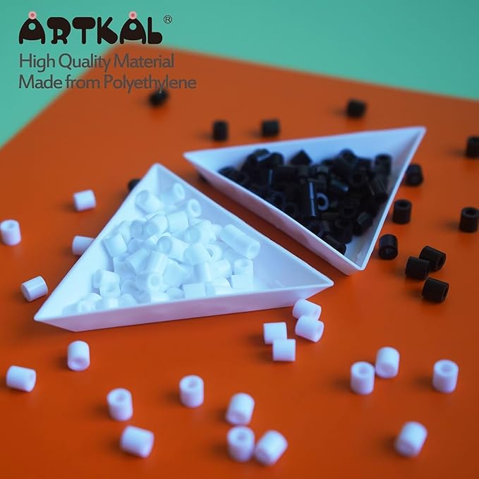 ARTKAL Fuse Beads 6000 Melty Beads Compatible 5 mm Perler and Hama Bead, Black, S13