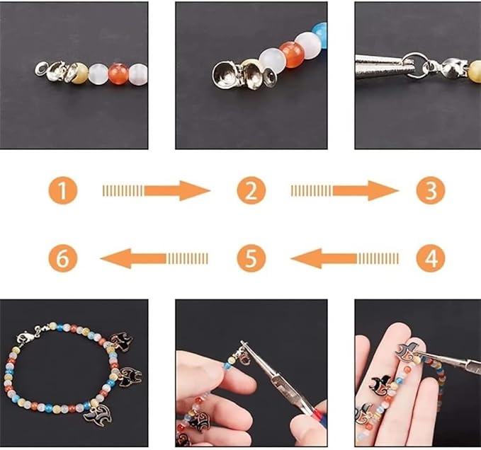1250 Pieces Jewelry Making Accessories Set Includes 800 Pieces Open Jump Ring Connectors 300 Pieces Bead Tips Knot Covers and 150 Pieces Lobster Claw Clasps for DIY Jewelry Crafts Making (Silver)