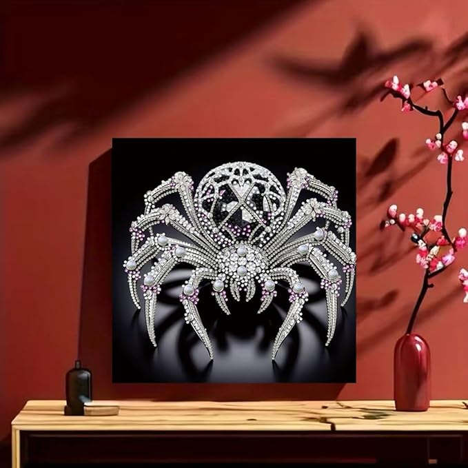 GEMFAMILY Spider Special Shaped Diamond Art Painting Kits for Adults,5D Diamond Painting Kits for Adults Beginner,DIY Crystal Diamond Dots Gem Art Craft for Home Decor 11.8 x 11.8 inch