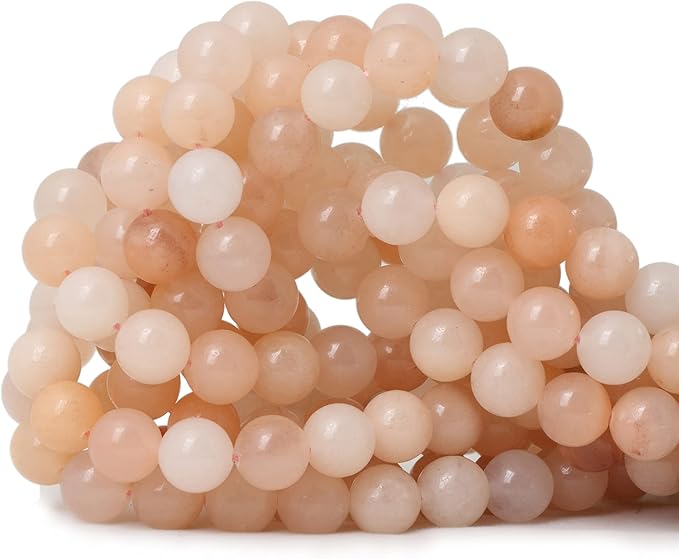 cheavian 35pcs 10mm natural pink aventurine gemstone round loose beads stone beads for jewelry making diy findings 1 strand 15"