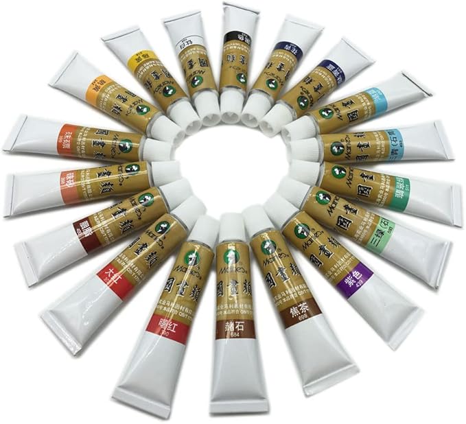 Easyou Marie's Chinese Painting Color Pigment Tubes Big Size Watercolor Set 12ml*18colors
