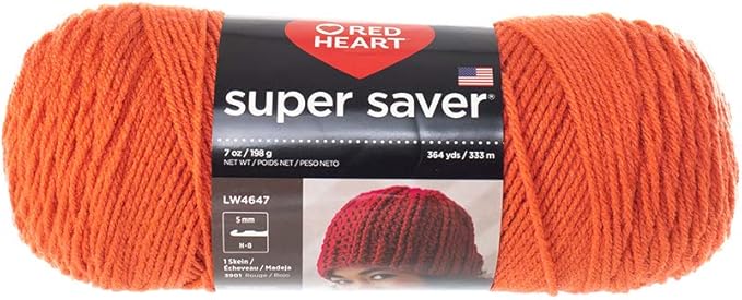 Craft County Size 4 (Medium) 100% Acrylic Fiber Yarn – Variety of Color and Pattern Options – Great for Crochet, Knitting, and Weaving (Coral)