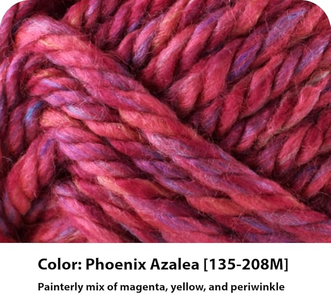 Lion Brand Yarn Hometown Yarn, Super-Bulky Yarn for Knitting, Crocheting, and Crafting, 1 Pack, Phoenix Azalea