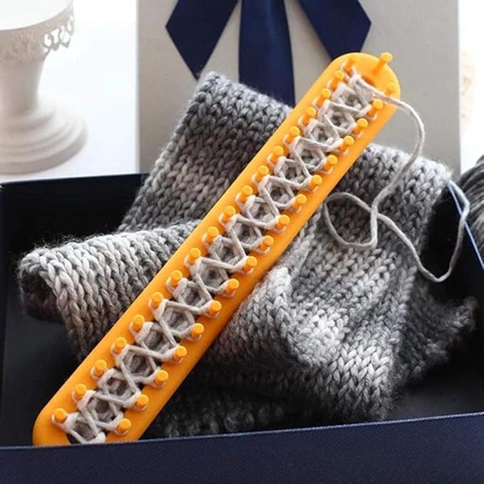 JapanAmStore 1Pcs Long Knitting Loom DIY Weaving Loom for Scarf Sweater Shawl Knit Weaving Tool (M)