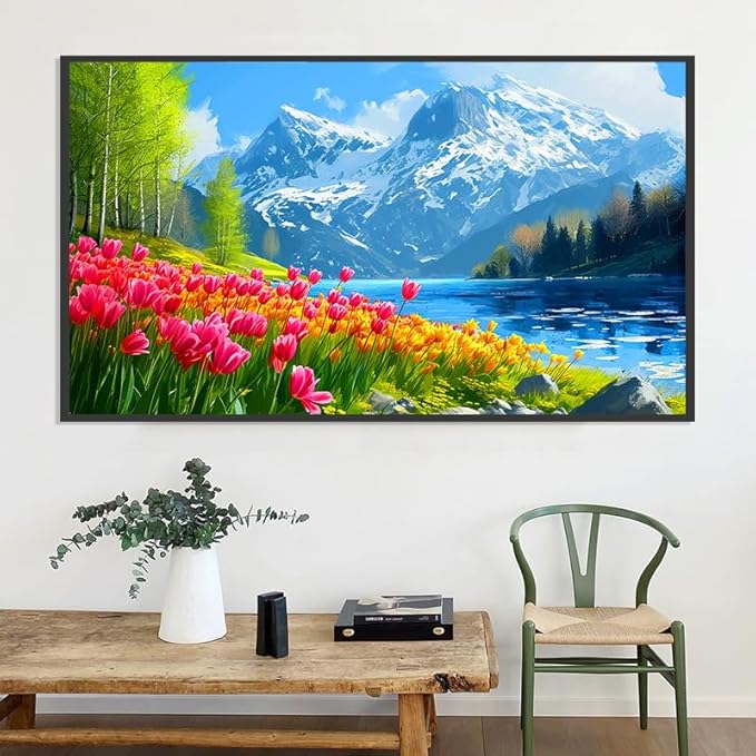 5D Extra Large Diamond Art Kits for Adults - Large Landscape Diamond Painting Kits for Adults Beginners, DIY Large Size Diamond Gem Art Dots Painting Kits for Home Walls Decor Gifts 27.6x16inch