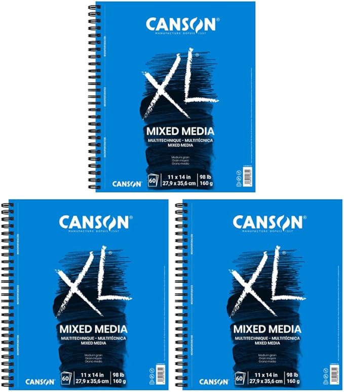 Canson XL Series Mix Media Pad 11" x 14", Pack of 3
