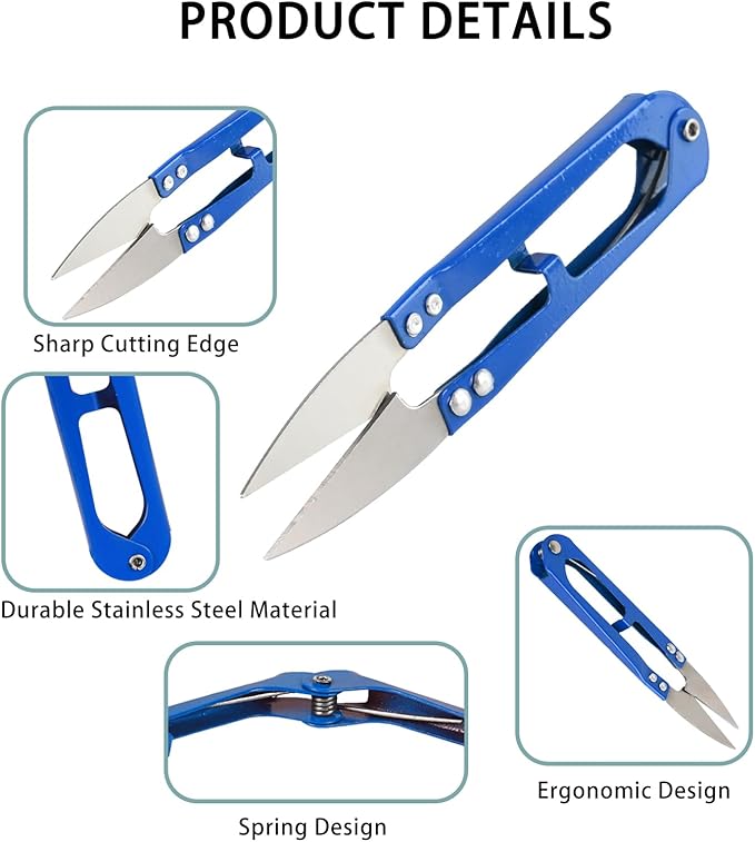 UCEC 12 Packs Thread Snips for Sewing Scissors Small Crochet Scissors Thread Cutter Yarn Cutter, 4.2" Sewing Snips Great for Stitch, Embroidery, Knitting, Mini DIY Supplie Colorful(COLOR RANDOM)