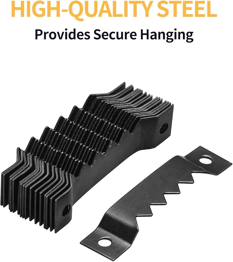 60 Pack Sawtooth Picture Hangers – Small & Heavy-Duty Wall Hanging Kit, 2 Sizes for Photo Frames, Art, Paintings, Canvas Hooks, and Picture Hanging Hardware