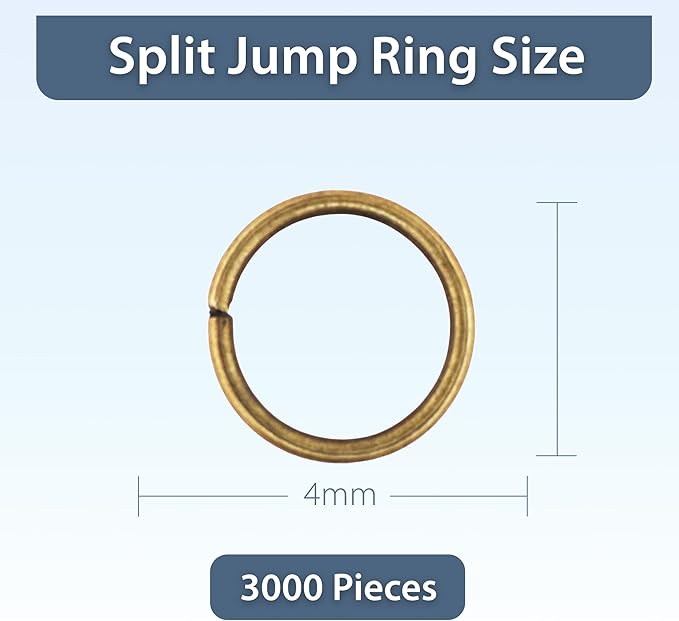 Mandala Crafts Assorted Jump Rings for Jewelry Making, 1200 PCs, 4mm-10mm, Metal O Rings