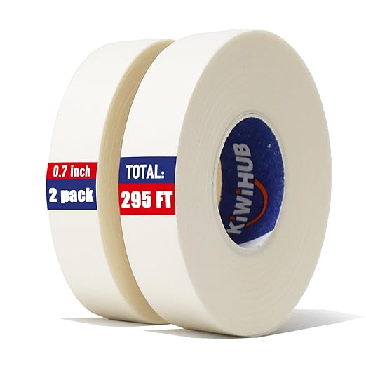 kiwihub 2 pack art tape - professional artist tape for watercolor paper, white masking artists tape for painting canvas framing - acid free tape - 0.7inch wide 295ft long