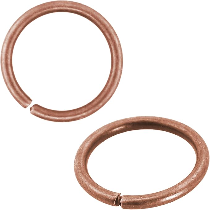 Mandala Crafts Assorted Antique Copper Color Jump Rings Jewelry Findings Metal O Rings for Jewelry Making Supplies - 1500 6mm Small Open Jump Rings Kit for Necklace Earring