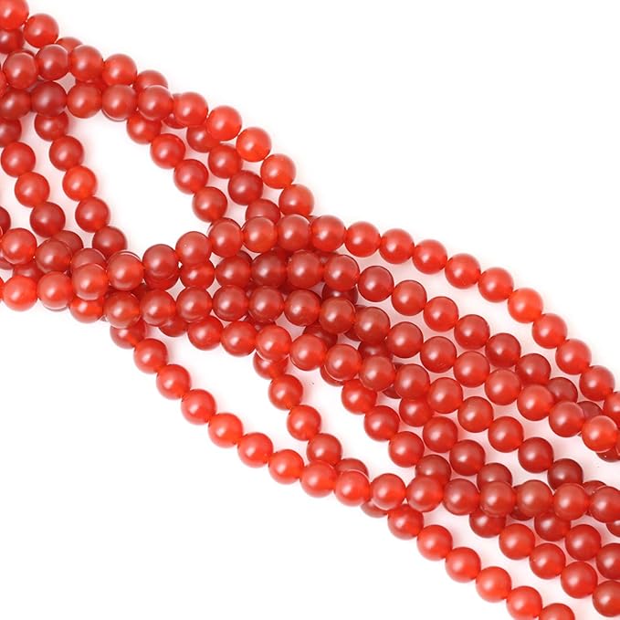45PCS 8mm Natural Frosted red Agate Round Loose Beads for Jewelry Making DIY Findings 1 Strand 15"