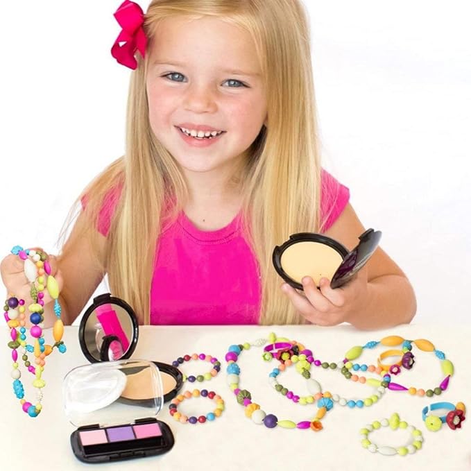 gili pop beads - jewelry making kit for 3 4 5 6 7 8 year old little girls - arts and crafts toys for kids age 4yr-8yr - necklace bracelet creativity snap set top best christmas birthday gifts (500pcs)