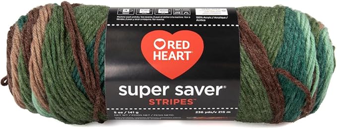 Craft County Size 4 (Medium) 100% Acrylic Fiber Yarn – Variety of Color and Pattern Options – Great for Crochet, Knitting, and Weaving (Forest)