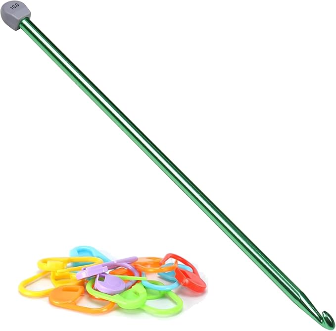 Tunisian Crochet Hook 10.0 mm, Aeelike Extra Long Afghan Hook Aluminum Durable for Beginners and Crochet Hook Lovers,Tunisian Knitting Needles for Crocheting Blankets Scarves Bags Sweater