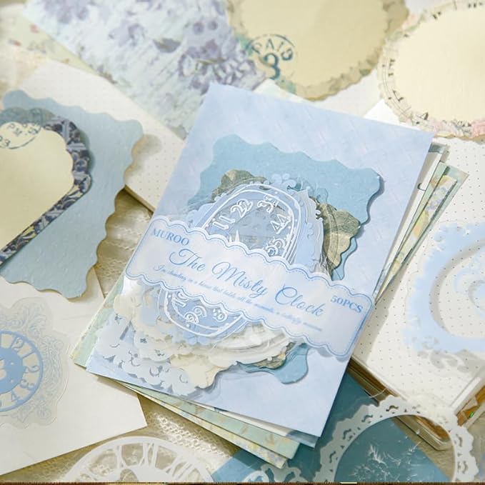 Diuhofart Scrapbook Kits for Adults, Vintage Aesthetic Stickers Paper Frame Scrapbooking Supplies Set Collage Materials for Junk Journaling, Scrap Booking, Card Making, Crafts Arts