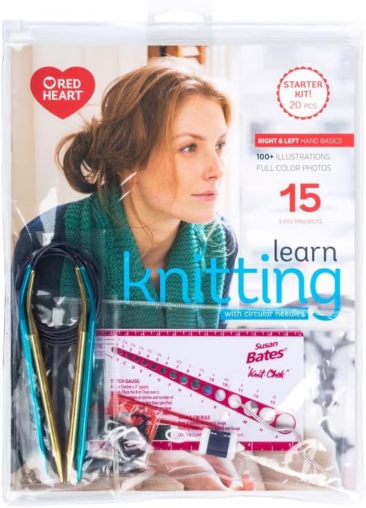 Red Heart, How to Knit Kit, Learn Knitting Set