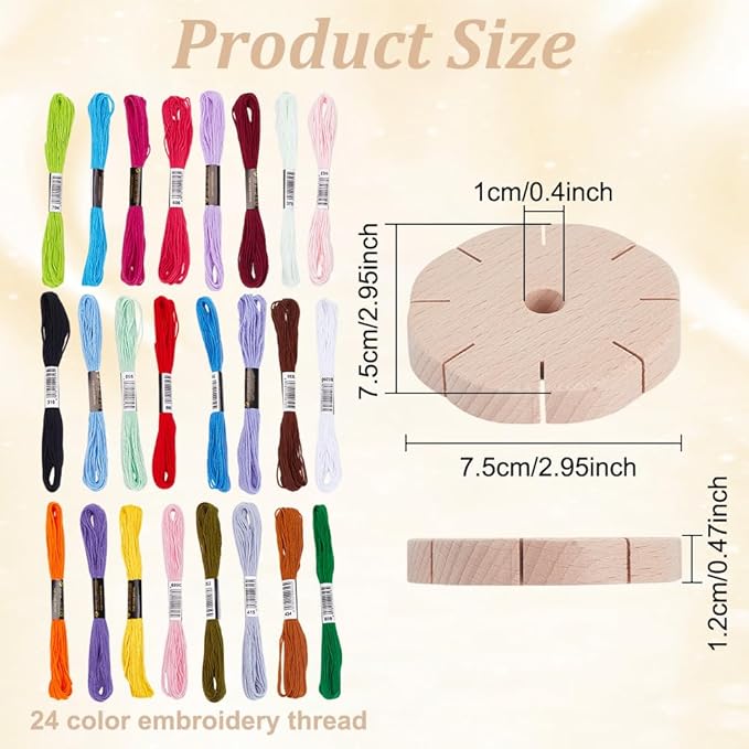 WEBEEDY Loom Bracelet Making Kit with Wooden Round Kumi Disc & Embroidery Threads for Adults, Japanese Kumihimo Starter Kit Braiding Beginner Supplies for Beading & Bracelet Weaving DIY