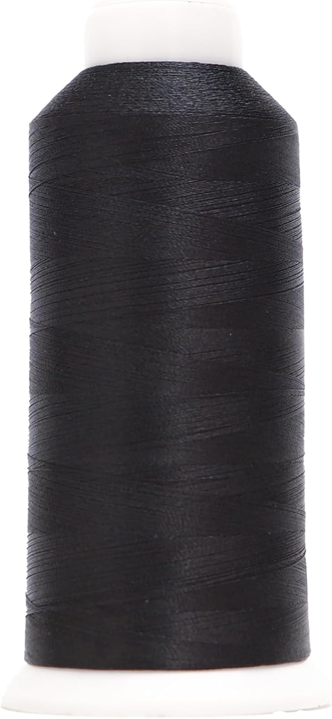 High Tenacity Polyester Embroidery Machine Thread 40WT(120D/2) 4000M Per Spool for Commercial and Domestic Embroidery Machine (Emerald Black-1800)