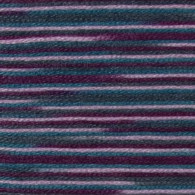 KCS Big skeins of 25 Meters Size 25 Color Variegated Cross Stitch Stranded Threads,6 skeins,4514