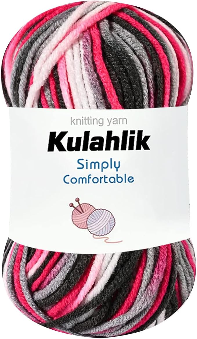 50g(1x50g) Acrylic Yarn for Crocheting and Knitting, Colorful Gradient Yarn Thread, 1 Rolls Skeins, Multicolor Hilo Acrílico, Perfect for DIY Crafts Project