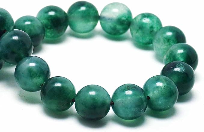 6mm Natural Stone Beads for Jewelry Making - Gemstone Round Loose Beads for Bracelets(58-62pcs, Moss Jade)