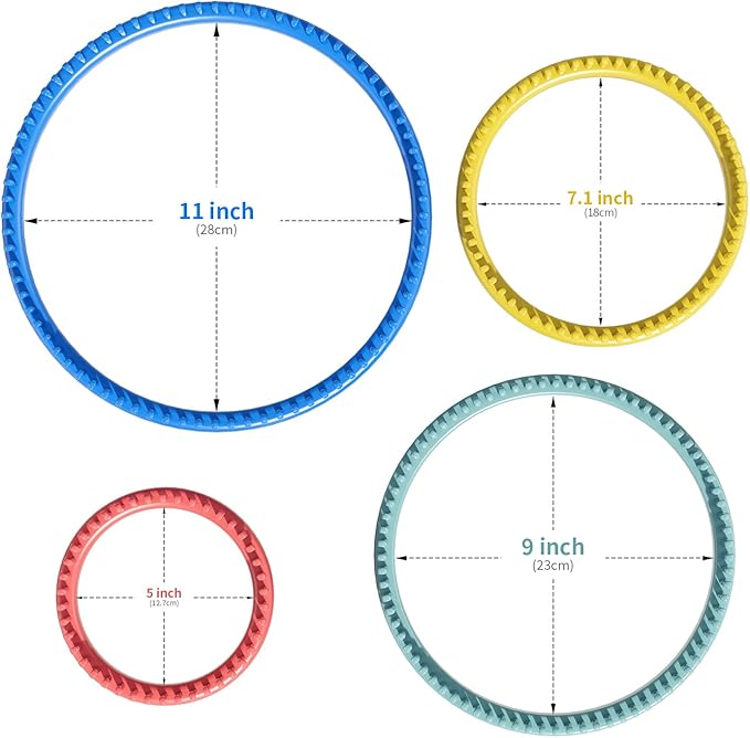 cureder Round Knitting Looms Set- Set of 4 Plastic Looms Knitting with 2 Knitting Yarn Loom Needle and 2 Plastic Loom Pick, Fit Craft Kit Tool for Giveaways Souvenirs, Gifts