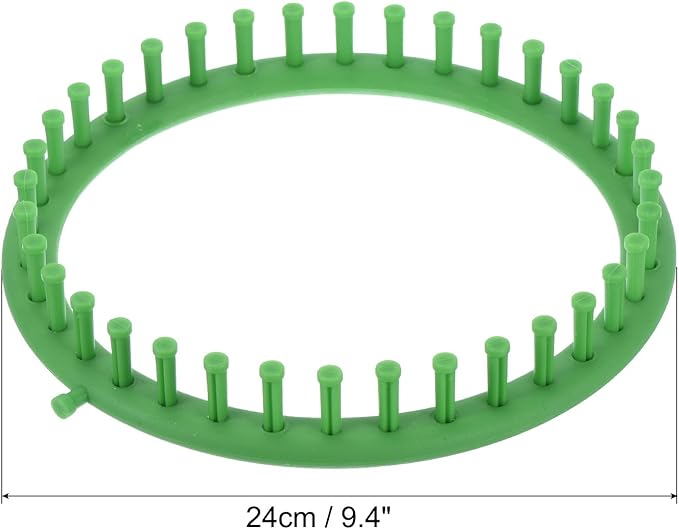 PATIKIL 36 Hooks Round Knitting Loom Machines Kit, 24cm OD Darning Weave Tool with Accessories for Scarf Sweater Shawl Blankets Mending Weaving Stitching, Green