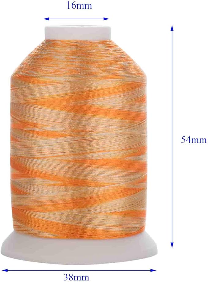 Simthreads 12 Variegated Colors Embroidery Machine Thread 1100 Yards Each for Janome Brother Pfaff Babylock Singer Bernina Husqvaran and Most Sewing Embroidery Machines