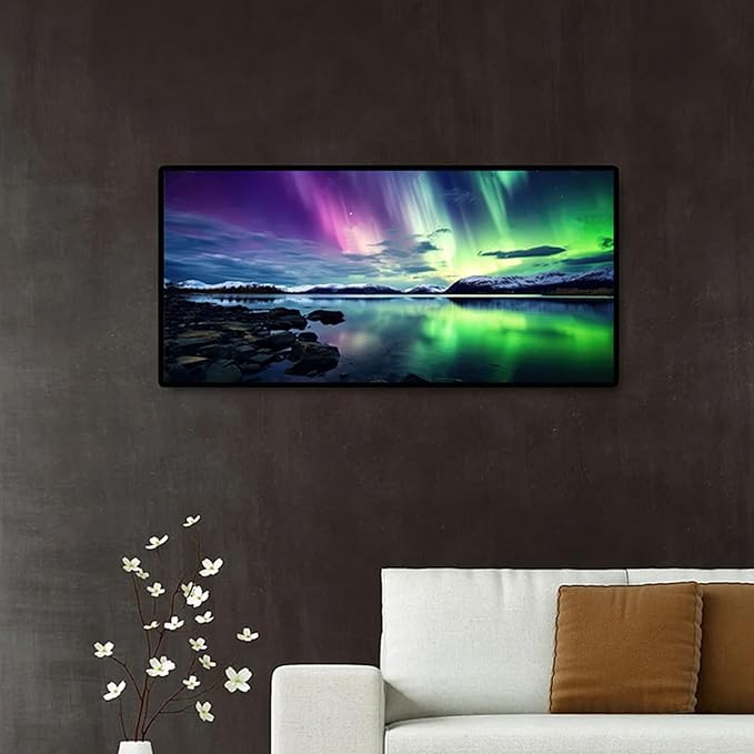 Meothan 5D Large Diamond Painting Kits for Adults, Big Northern Lights Diamond Art Kits for Adult, Full Drill Aurora Diamond Gem Art Dots Paintings Crafts for Home Wall Decor Gifts 27.6x15.8inch