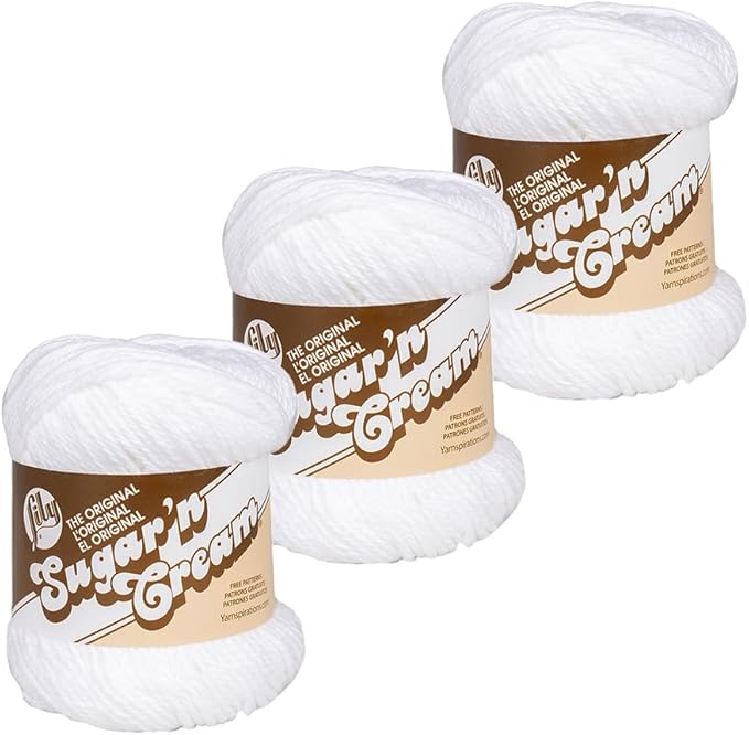 3 Pack 100% Cotton Yarn - Size 4 Medium Weight - Perfect for Crafting, Clothing, Accessories and More!