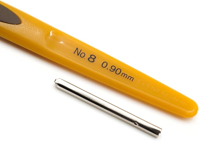 Clover 1024 Soft Touch Steel Crochet Hooks, No. 8/0.90mm