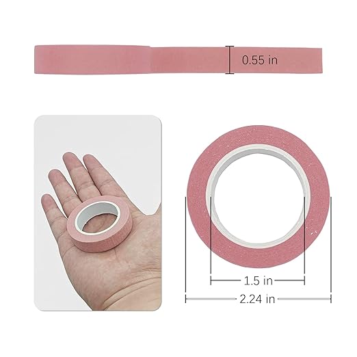8PCS Colored Masking Tape - Pink Painters Tape, Tape for Kids Art Supplies, Great for Crafts, Labeling, DIY Decorative, 1/2 Inch Colored Tape Rolls- Tiny Size