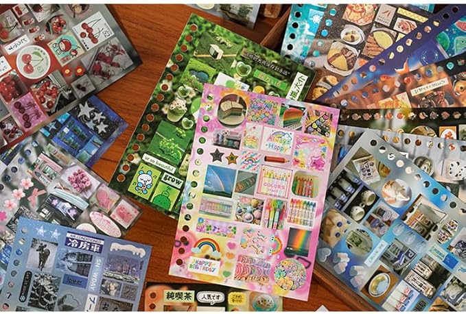 Alideco 30pcs Scrapbook Stickers Vintage Cakes Cuisine Desserts Sticker Book for Adults Sticker journaling Stickers for Scrapbooking (wodexiaxiang)