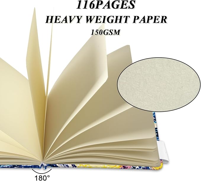 5" x 5" Hardcover Sketch Book,Small Mixed Media Sketch Pad,58 Sheets 150GSM Acid-Free Artist Drawing Paper,Travel Journal Blank Notebook for Adults Painting,Illustration,Art Supplies.Abstract Galaxy