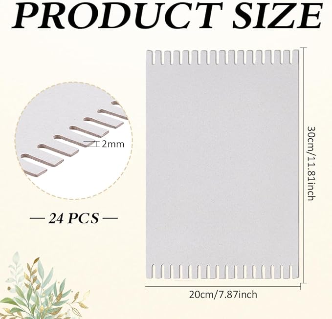 FINGERINSPIRE 24PCS Cardboard Weaving Loom Kit 7.87x11.8inch Gray Paper Weaving Board with Gears Portable Craft Loom for Beginner Knitting Sewing Crochet Travel Tapestry Making DIY Projects