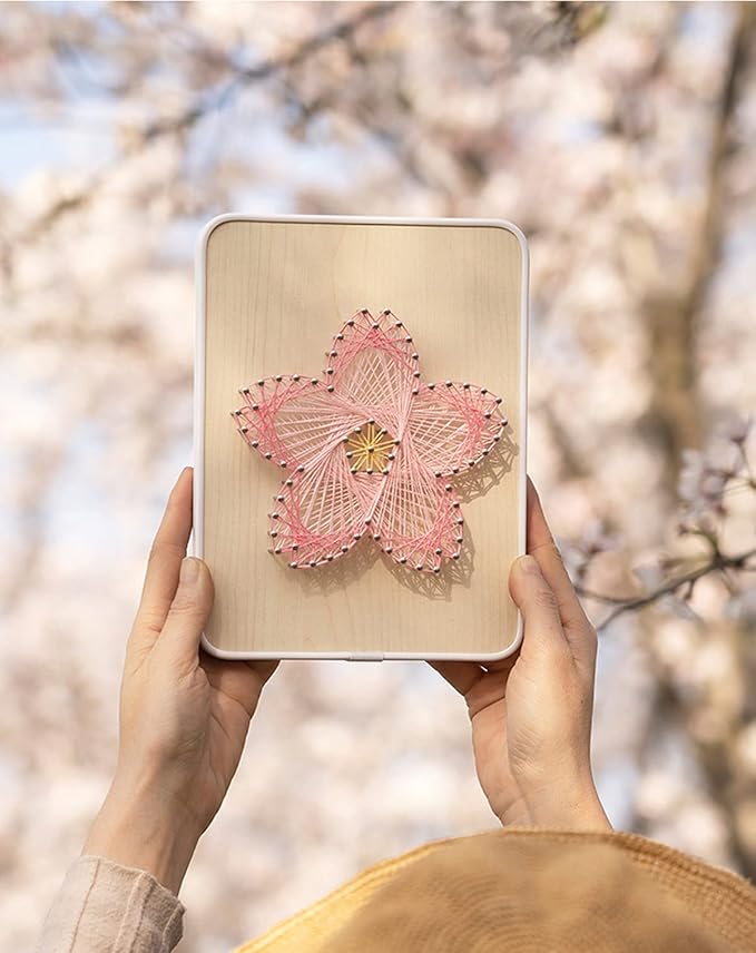 BAZIMA DIY String Art Kit for Beginner,Unique Gift, DIY Sakura Craft Kit,Craft Kit for Holidays