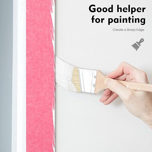 Pink Painters Tape,2 inch x 60 Yards x 3 Rolls (180 Yards Total) - Medium Adhesive Masking Tape for Painting,Labeling,DIY Crafting,Decoration and School Projects