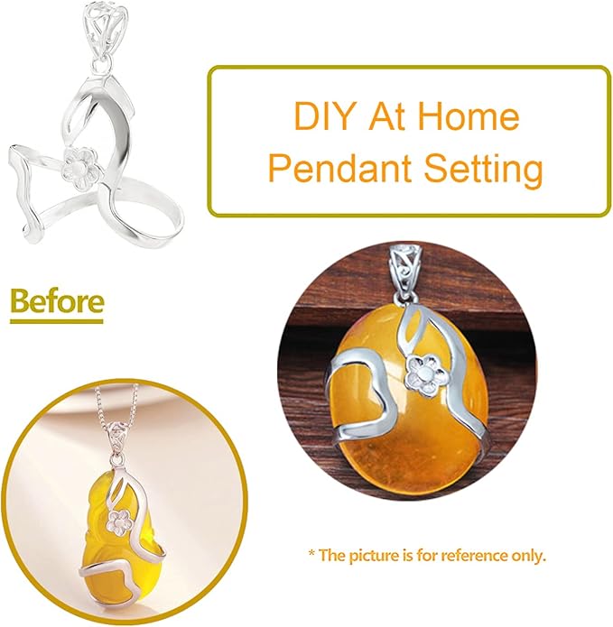 925 Silver Pendant Blank for 23X33mm Irregular Cabochons Pendant Setting Jewelry Finding Component for Charm Necklace Making