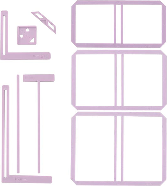 UPTTHOW 9Pcs Bookbinding Easy Scrapbooking Tool for Starter, Complete Great Stencils and Cutter Guide Kit Can Be Made into Notebook Calender Junk Journal Handbook